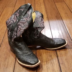 Cinch ostrich cowboy boots